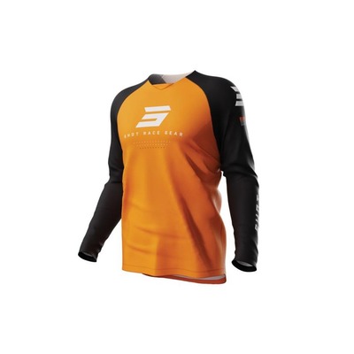 Maillot cross enfant Shot Raw Kid Escape orange/noir