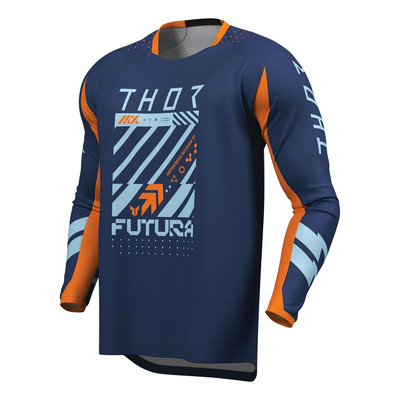 Maillot cross enfant Thor Youth Launchmode Futura navy/orange