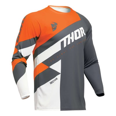 Maillot cross enfant Thor Youth Sector Cheker charcoal/orange