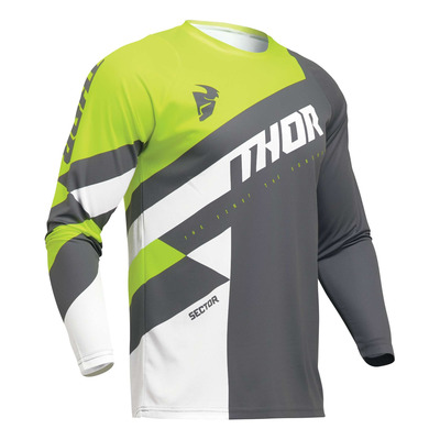 Maillot cross enfant Thor Youth Sector Cheker charcoal/acid