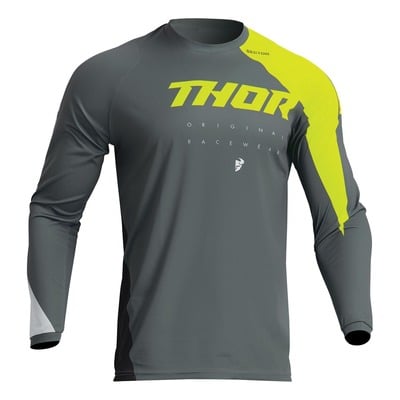 Maillot cross enfant Thor Youth Sector Edge gris/jaune