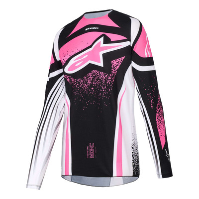 Maillot cross femme Alpinestars Stella Techstar Normur black/white/fuschia