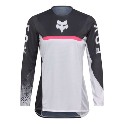 Maillot cross femme Fox Racing Woman Flexair Fracture white/black