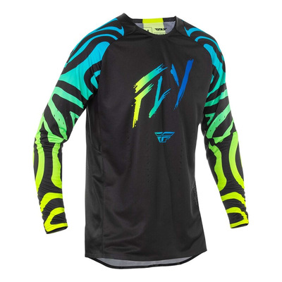 Maillot cross Fly Racing Evolution DST S.E. Zen noir/bleu/Hi-Vis
