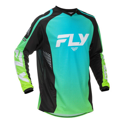 Maillot cross Fly Racing F-16 aqua/black/white