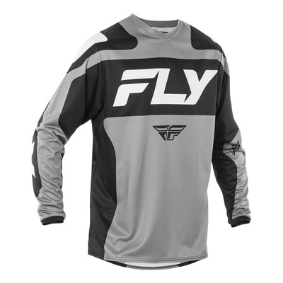 Maillot cross Fly Racing F-16 gris/noir/blanc