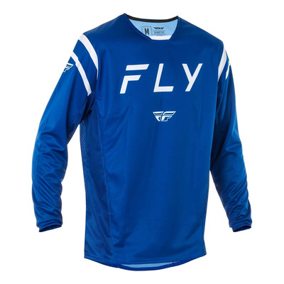 Maillot cross Fly Racing Kinetic Center navy/blanc