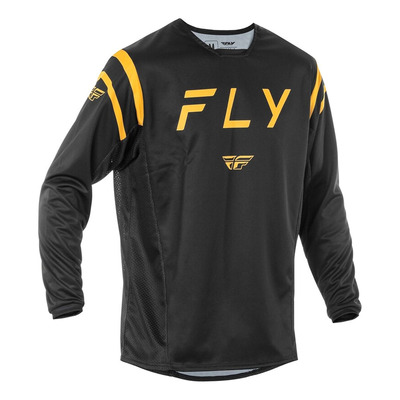 Maillot cross Fly Racing Kinetic Center noir/or