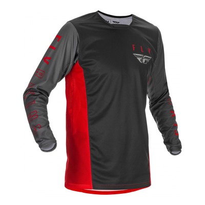 Maillot cross Fly Racing Kinetic K121 rouge/gris/noir