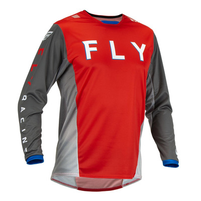 Maillot cross Fly Racing Kinetic Kore rouge/gris