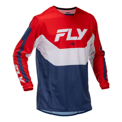 Maillot cross Fly Racing Kinetic red/white/blue