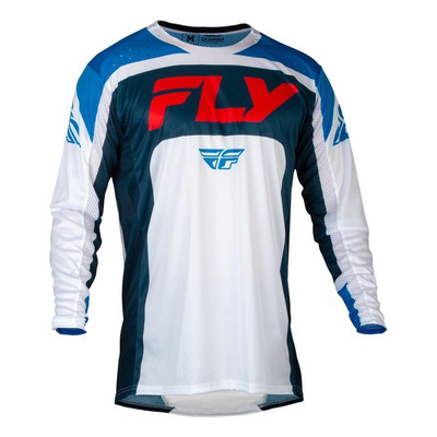 Maillot cross Fly Racing Lite rouge/blanc/navy
