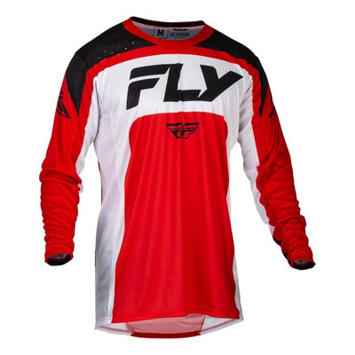 Maillot cross Fly Racing Lite rouge/blanc/noir