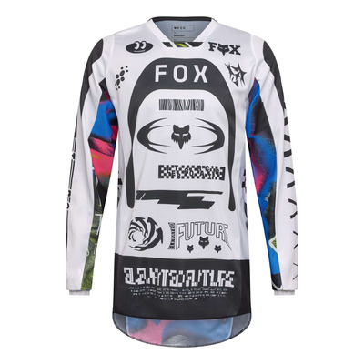 Maillot cross Fox Racing 180 Image Cosmo white/black