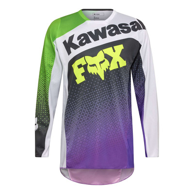 Maillot cross Fox Racing 180 Kawasaki purple/white
