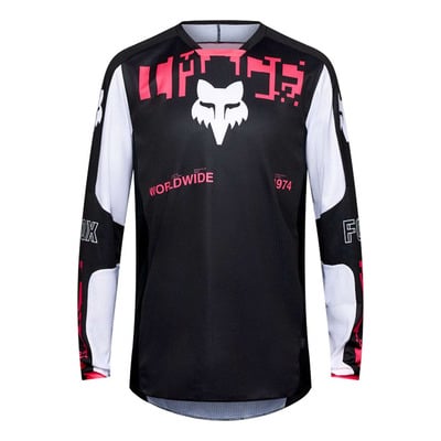 Maillot cross Fox Racing Digi Image black/pink