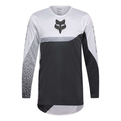 Maillot cross Fox Racing Flexair Fracture white/black