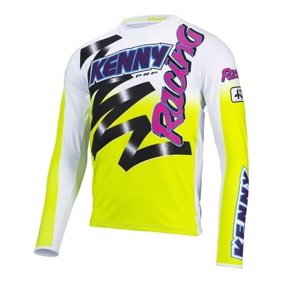 Maillot cross Kenny Performance 40Th Lime jaune fluo/blanc 2022
