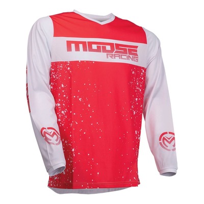 Maillot cross Moose Racing Qualifier rouge/blanc