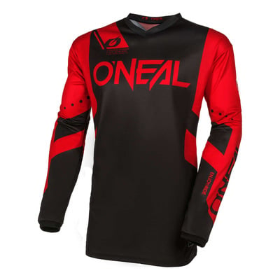 Maillot cross O’Neal Element Racewear V.24 noir/rouge