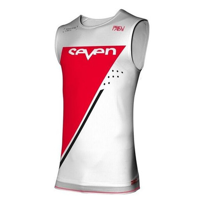 Maillot cross Seven Zero Echelon rouge/blanc
