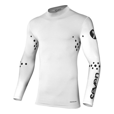 Maillot cross Seven Zero Straple Compression laser cut blanc
