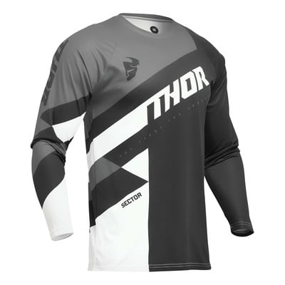Maillot cross Thor Sector Cheker charcoal/black/gray