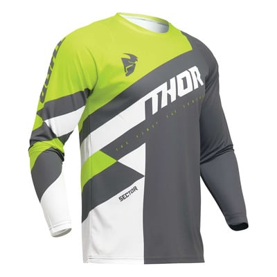 Maillot cross Thor Sector Cheker charcoal/acid
