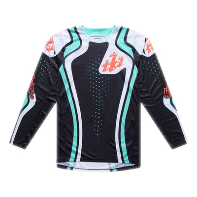 Maillot cross Troy Lee Designs GP Pro Roller noir/teal