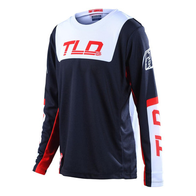 Maillot cross Troy Lee Designs SE Pro Fractura navy/rouge