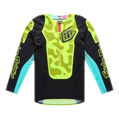 Maillot cross Troy Lee Designs SE Pro Myth noir/jaune fluo