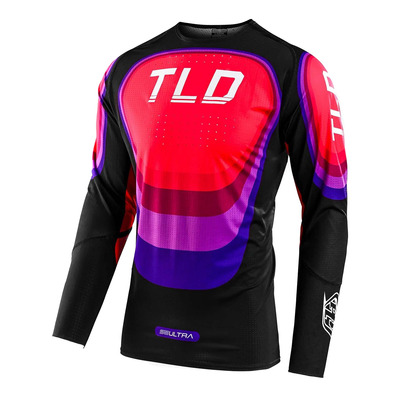 Maillot cross Troy Lee Designs SE Ultra Reverb black/glo red