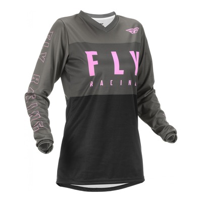 Maillot femme Fly Racing F-16 gris/noir/rose