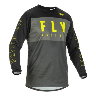 Maillot Fly Racing F-16 gris/noir/jaune fluo