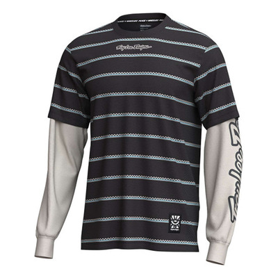 Maillot Manches Longues VTT Troy Lee Designs Skyline Ride Fakie Stripe Carbon