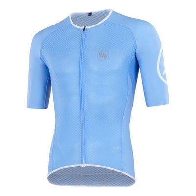 Maillot route MB Wear Ultralight Smile bleu clair unisexe
