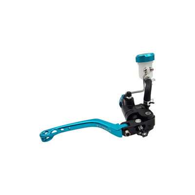 Maitre cylindre de frein radial KRM avec levier repliable noir/turquoise