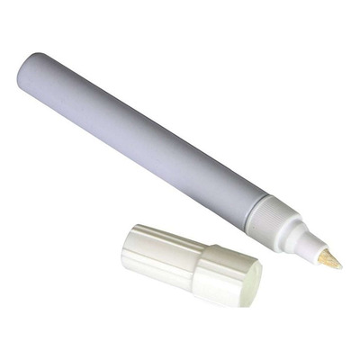 Marqueur de pneu pointe biseautée Brazoline blanc