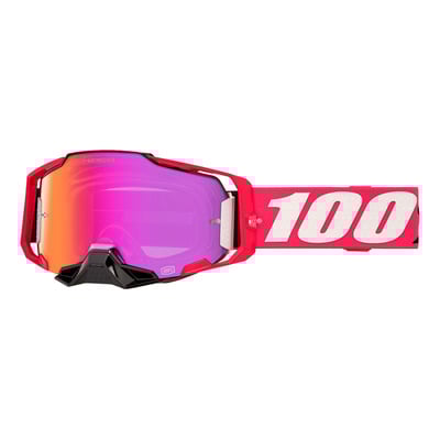 Masque cross 100 % Armega HiPER Kloug – mirror dark rouge
