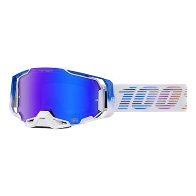 Masque cross 100 % Armega HiPER Neo – écran iridium bleu