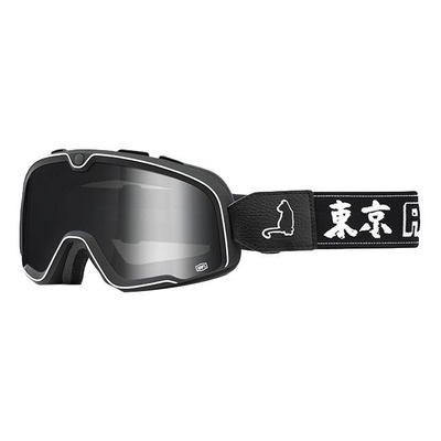 Masque cross 100% Barstow Roar Japan noir/blanc – écran flash argent