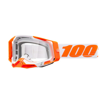 Masque cross 100% Racecraft 2 Orange écran transparent