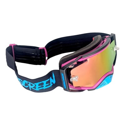 Masque cross AirScreen Aero 01 EX black/magenta/cyan – iridium