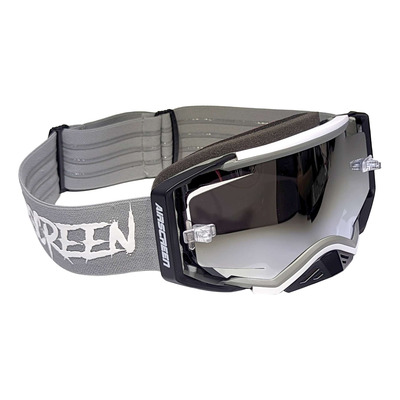 Masque cross AirScreen Aero 03 EX gray/white/black – iridium miroir