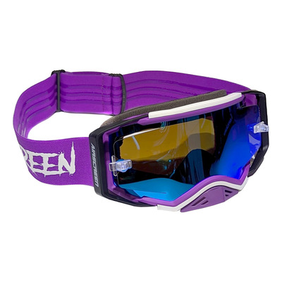 Masque cross AirScreen Aero 05 EX purple/white/black – iridium bleu