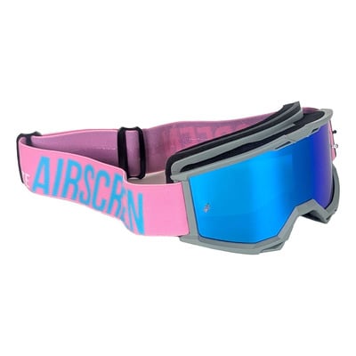 Masque cross AirScreen Lite 01 MX gray/pink – iridium blue