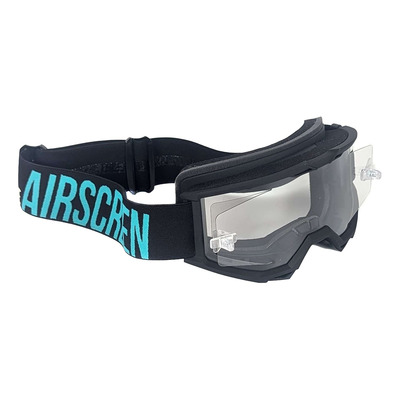 Masque cross AirScreen Lite 02 EX black/cyan – clear