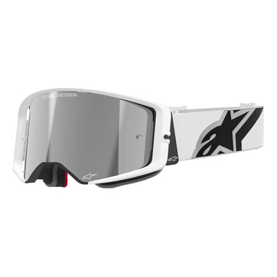 Masque cross Alpinestars Supertech Absolute Vision Corp white – Iridium Silver