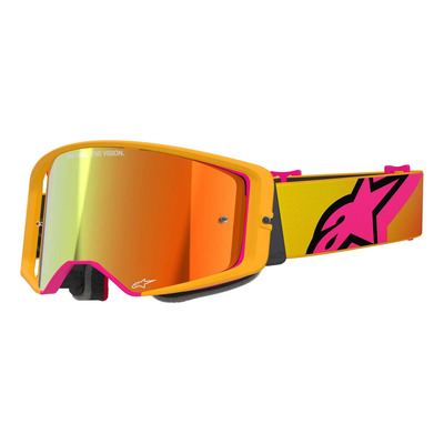 Masque cross Alpinestars Supertech Absolute Vision Corp yellow/pink – Iridium Red