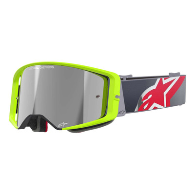 Masque cross Alpinestars Supertech Absolute Vision Corp yellow fluo/red – Iridium Silver